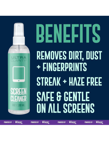 Limpiador de Pantallas Ultra Clarity 170g Spray + Toallitas