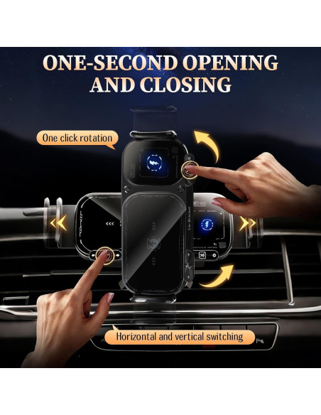 Soporte de Coche Inalámbrico Linyuant con Carga Rápida 15W Soporte de Coche Inalámbrico Linyuant con Carga Rápida 15W