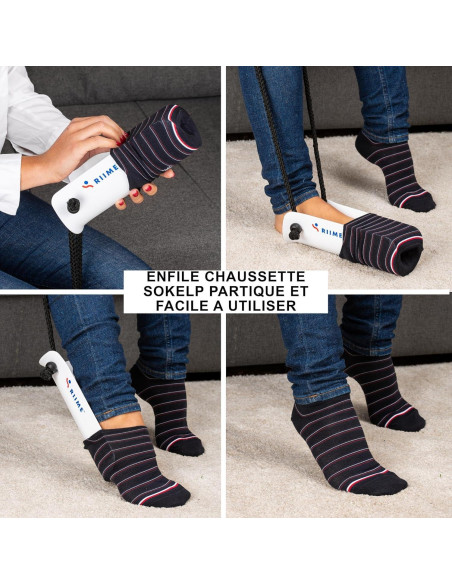Ayuda para Ponerse Calcetines Ergonomica riime - Gris Ayuda para Ponerse Calcetines Ergonomica riime - Gris