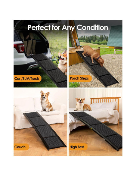 Rampa Plegable para Perros Deekuiwi 160 cm Antideslizante Rampa Plegable para Perros Deekuiwi 160 cm Antideslizante