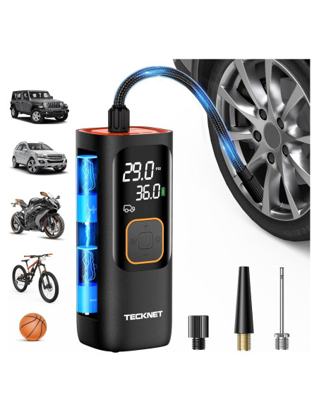 Compresor de Aire Portátil TECKNET 20000mAh 160PSI para Coche Compresor de Aire Portátil TECKNET 20000mAh 160PSI para Coche
