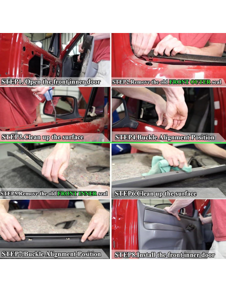 Kit de Burletes para Ventanas Ford F150 F250 F350 Bronco 1987-1997 Kit de Burletes para Ventanas Ford F150 F250 F350 Bronco 1987-1997