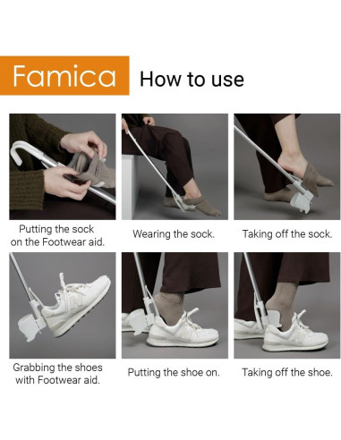 Ayuda para Poner Calcetines Famica - Dispositivo Ergonómico