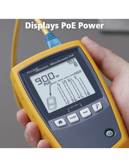 Verificador de Cable PoE Fluke Networks MS-POE-KIT con Sonda Verificador de Cable PoE Fluke Networks MS-POE-KIT con Sonda