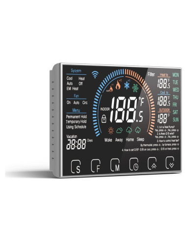Termostato Inteligente WiFi BSEED ST-01 - Pantalla Táctil, Programable 7 Días, Control por Voz