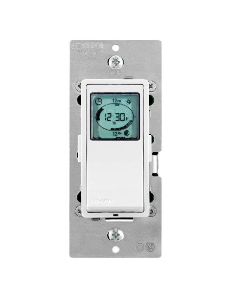 Interruptor Programable Astronómico Leviton VPT24-1PZ Blanco Interruptor Programable Astronómico Leviton VPT24-1PZ Blanco