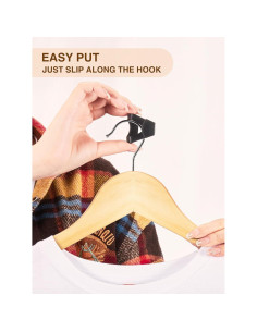 Ganchos Conectores de Perchas Smartor 60 Piezas Negro 2