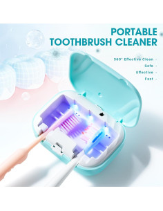 Soporte de cepillo de dientes LXIANGN azul con limpieza automática 2