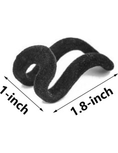 Ganchos Conectores de Terciopelo WARMBUY, 40 Piezas, Negro 2