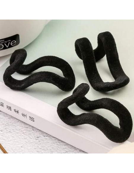 Ganchos Conectores de Terciopelo WARMBUY, 40 Piezas, Negro Ganchos Conectores de Terciopelo WARMBUY, 40 Piezas, Negro