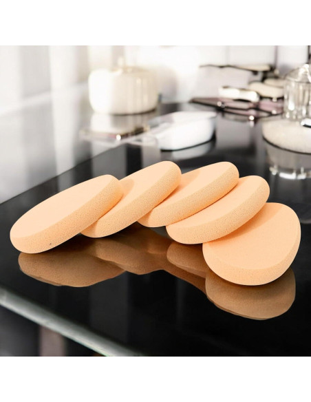 5 Esponjas de Maquillaje Ovaladas Badong para Base Húmeda y Seca 5 Esponjas de Maquillaje Ovaladas Badong para Base Húmeda y Seca