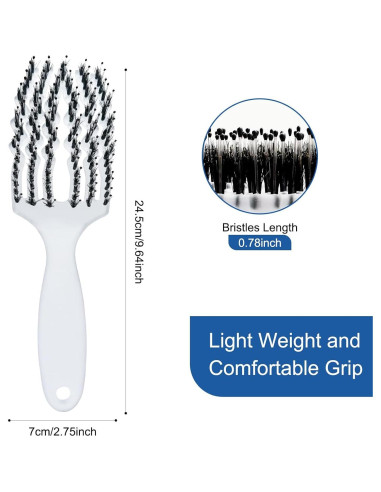 Cepillo Desenredante Orgánico Zalax para Cabello Rizado y Húmedo