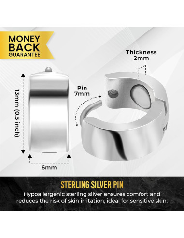 Pendientes Magnéticos MagnetRX de Acero Inoxidable para Mujeres - Terapia Linfática