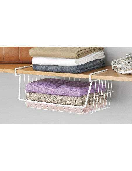 Cesta de Alambre Blanca Whitmor 40.6x25.4x17.8 cm Cesta de Alambre Blanca Whitmor 40.6x25.4x17.8 cm