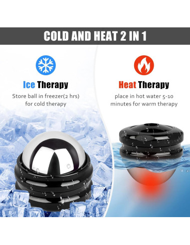 Rodillo de Masaje de Acero Inoxidable Ideayard - Terapia Fría y Caliente