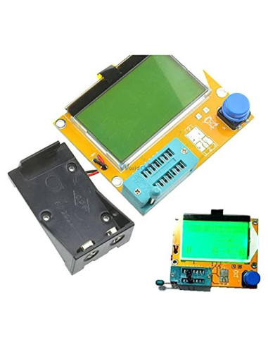 Multímetro LCR-T4 Deeoee LCD Retroiluminado Medidor de Transistores