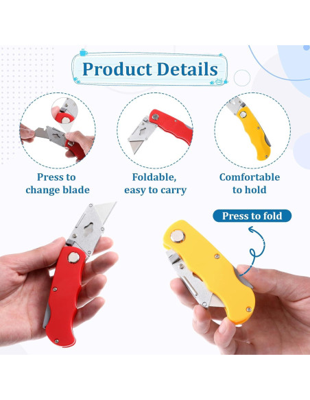 Cuchillo Utility Plegable DIVINA VITAE 16Pcs con 40 Cuchillas Cuchillo Utility Plegable DIVINA VITAE 16Pcs con 40 Cuchillas