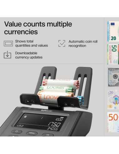 Balanza de Conteo de Dinero Safescan 6165 Multi-Moneda