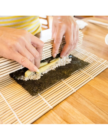 Conjunto de 30 Mats de Sushi LOLYSIC de Bambú 24x24 cm