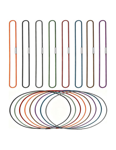 8 Bandas Elásticas de Nylon Foyods para Cuadernos y Diarios