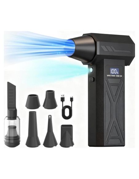 Soplador de Aire Eléctrico GAYYNE 4000mAh 110000RPM LED Soplador de Aire Eléctrico GAYYNE 4000mAh 110000RPM LED