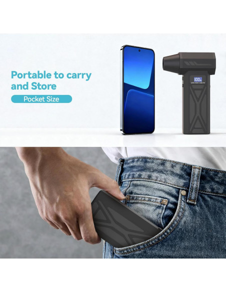 Soplador de Aire Eléctrico GAYYNE 4000mAh 110000RPM LED Soplador de Aire Eléctrico GAYYNE 4000mAh 110000RPM LED