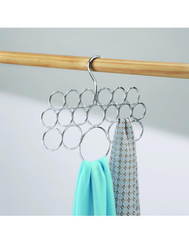 Colgador de Pañuelos InterDesign Axis 18 Bucles Cromo