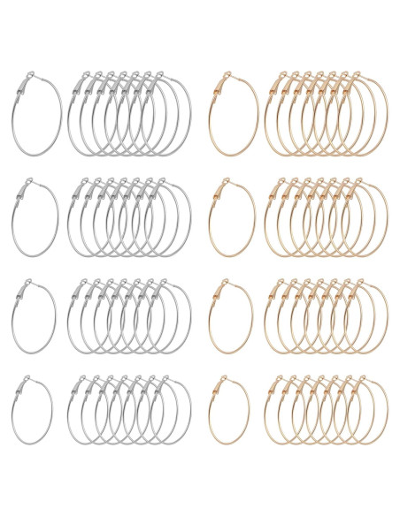 Kit 96 Aros para Pendientes DIY DIVINA VITAE Dorado Plateado Kit 96 Aros para Pendientes DIY DIVINA VITAE Dorado Plateado