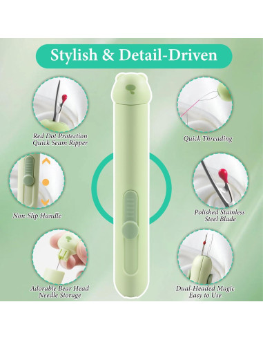 Herramienta de Descoser 2-en-1 CMOHLIANG con Enhebrador Automático