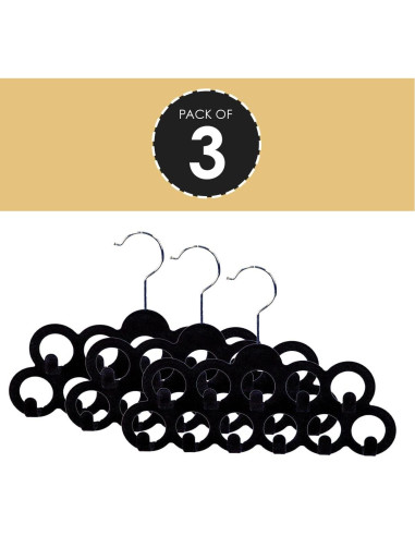 Organizador de Bufandas y Cinturones Home Basics, 3 Piezas