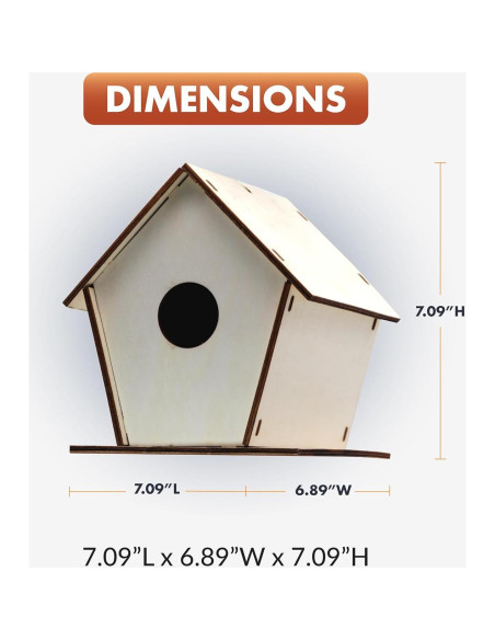 Kit Casa para Aves DIY Newhouse NHP-DIYH-SQ Madera 18cm Kit Casa para Aves DIY Newhouse NHP-DIYH-SQ Madera 18cm