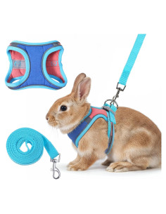 Arnés y Correa Ajustables Aiyorse para Conejos S Azul-Rosa