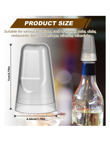 36 Tapas de Botellas de Licor MAQUITA PVC Transparentes