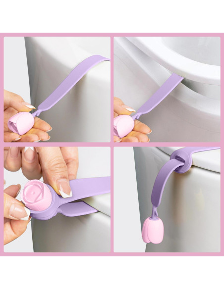 Soporte Tapa Inodoro Silicona Xisakaca Morado 27.5cm Soporte Tapa Inodoro Silicona Xisakaca Morado 27.5cm