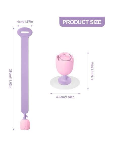 Soporte Tapa Inodoro Silicona Xisakaca Morado 27.5cm Soporte Tapa Inodoro Silicona Xisakaca Morado 27.5cm