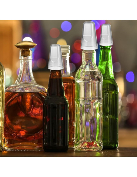 36 Tapas de Botellas de Licor MAQUITA PVC Transparentes 36 Tapas de Botellas de Licor MAQUITA PVC Transparentes
