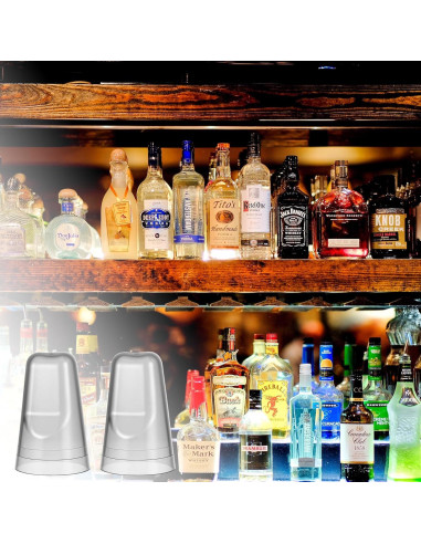 36 Tapas de Botellas de Licor MAQUITA PVC Transparentes