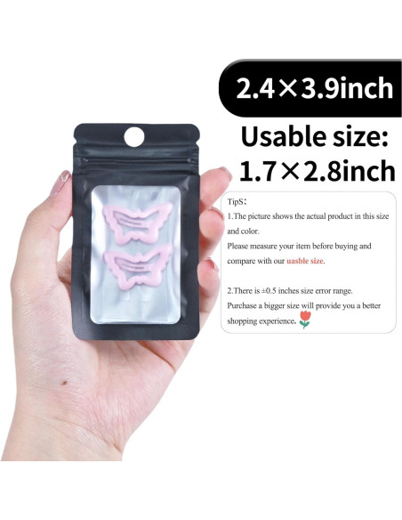 100 Bolsas Plásticas Reutilizables Soulake 6.1x9.9 cm Negro 100 Bolsas Plásticas Reutilizables Soulake 6.1x9.9 cm Negro
