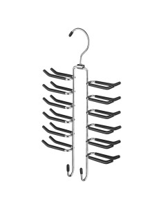 Perchero Giratorio Whitmor para Corbatas y Cinturones Cromo