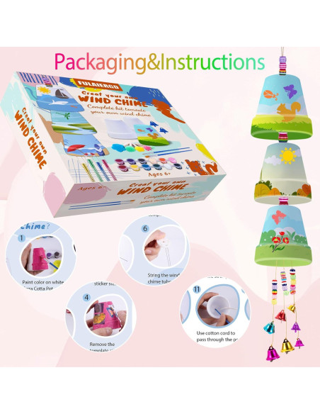 Kit de Campanas de Viento FULAIERGD para Niños - Manualidades DIY Kit de Campanas de Viento FULAIERGD para Niños - Manualidades DIY