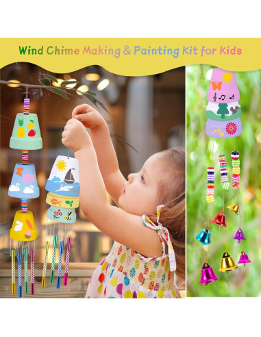 Kit de Campanas de Viento FULAIERGD para Niños - Manualidades DIY