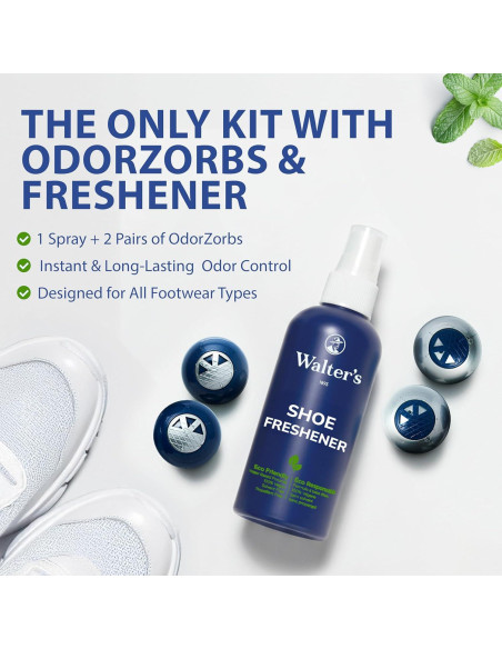 Kit Desodorante para Zapatos Walter - Spray 118 ml + 2 Bolas Kit Desodorante para Zapatos Walter - Spray 118 ml + 2 Bolas