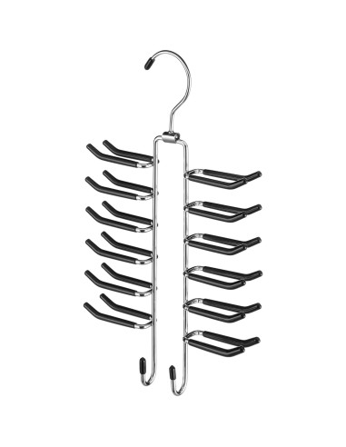 Perchero Giratorio Whitmor para Corbatas y Cinturones Cromo