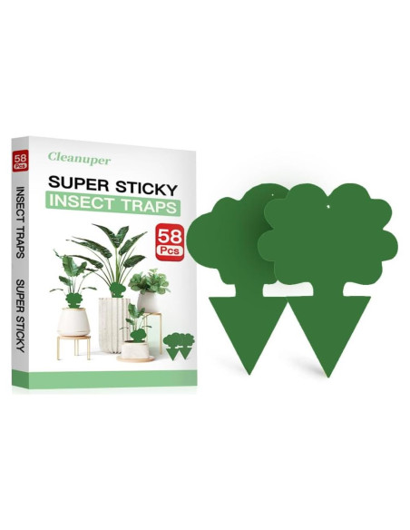 Trampas Pegajosas para Insectos Voladores Cleanuper 58 Pcs Trampas Pegajosas para Insectos Voladores Cleanuper 58 Pcs