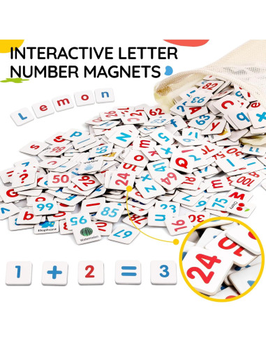 Letras y Números Magnéticos INNOCHEER - Juguete Educativo 3 en 1