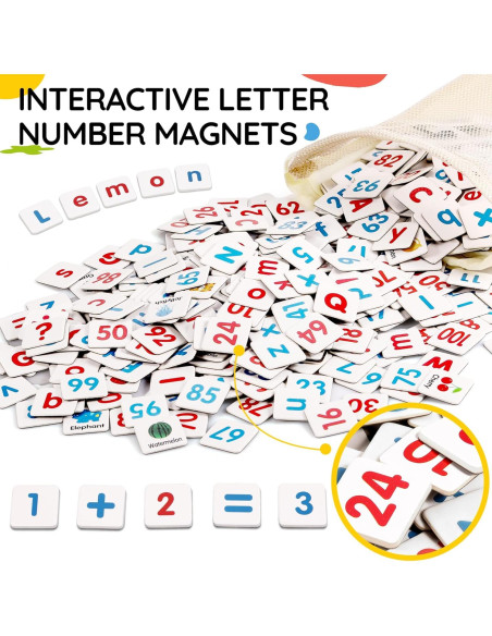 Letras y Números Magnéticos INNOCHEER - Juguete Educativo 3 en 1 Letras y Números Magnéticos INNOCHEER - Juguete Educativo 3 en 1