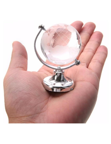 Globo Terráqueo de Cristal 3D Miniatura Tinje 6.5cm Decorativo Globo Terráqueo de Cristal 3D Miniatura Tinje 6.5cm Decorativo