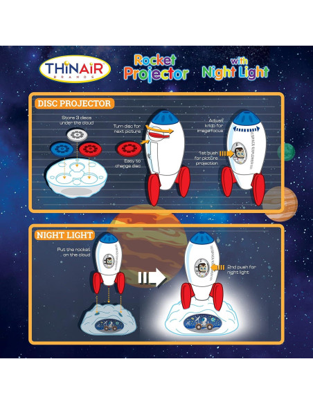 Proyector Espacial 2 en 1 Dr. STEM Toys Luz Nocturna Proyector Espacial 2 en 1 Dr. STEM Toys Luz Nocturna
