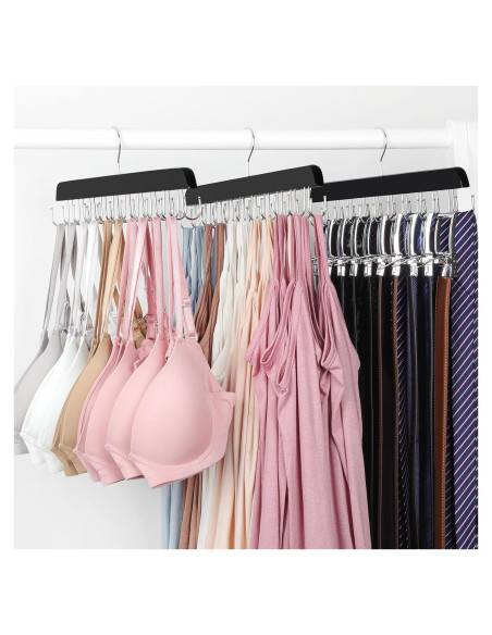 Perchero Plegable TOPIA HANGER 2 Paquete Madera Negro 20 Ganchos Perchero Plegable TOPIA HANGER 2 Paquete Madera Negro 20 Ganchos