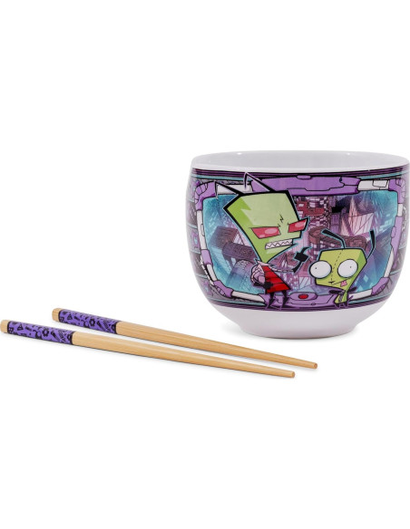 Juego de Vajilla de Ramen Silver Buffalo Invader Zim 20 Oz Juego de Vajilla de Ramen Silver Buffalo Invader Zim 20 Oz